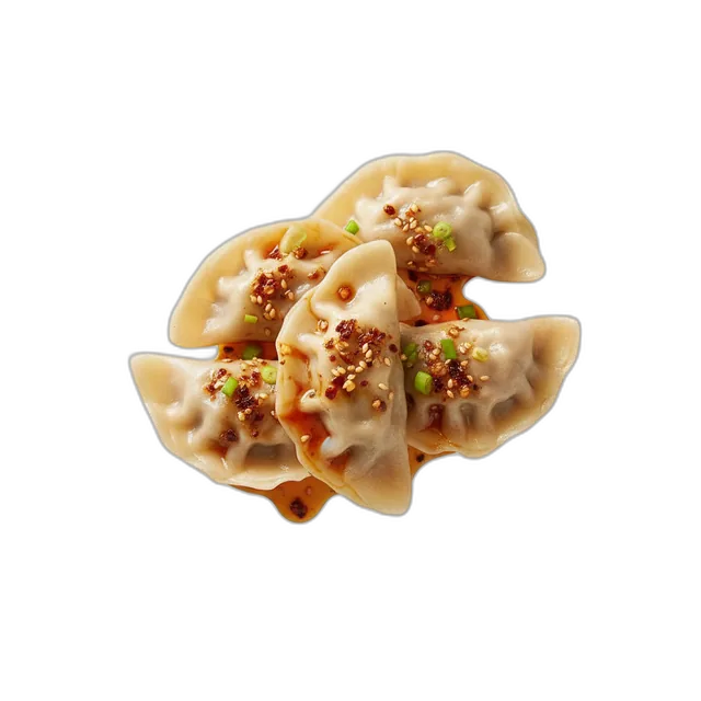Gedämpfte Teigtaschen (Dumplings) mit Chili-Öl