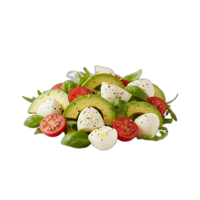 Salat mit Avocado und Mozzarella