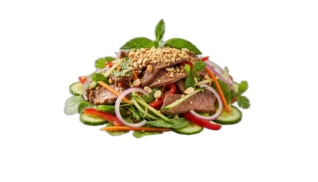 Vietnamesischer Rindfleisch Salat mit Kräutern